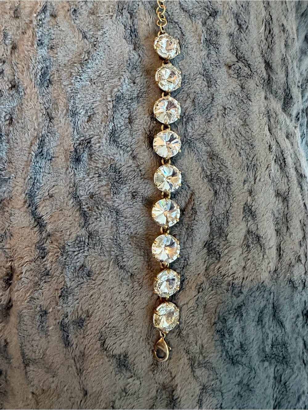 Stella & Dot Gold and Clear Crystal Bracelet